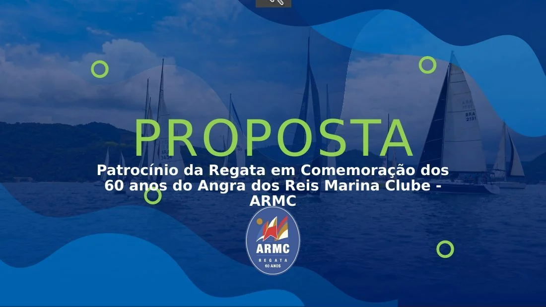 Slide da apresentação Regata 60 anos · ARMC