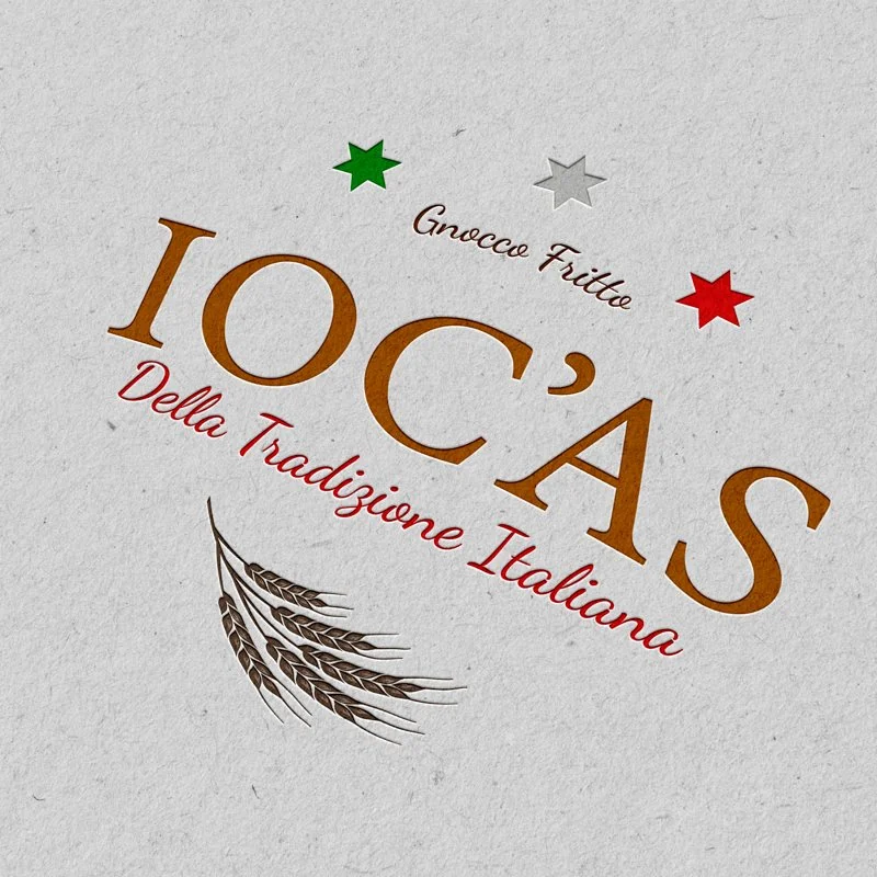 Logotipo Ioc'as Gnocco Fritto, criado pelo MAR.KT